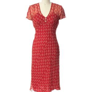 Laundry By Shelli Segal Red Flutter Sleeve Sheath Dress